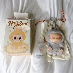 Have A Seat Labubu Plush - Gray